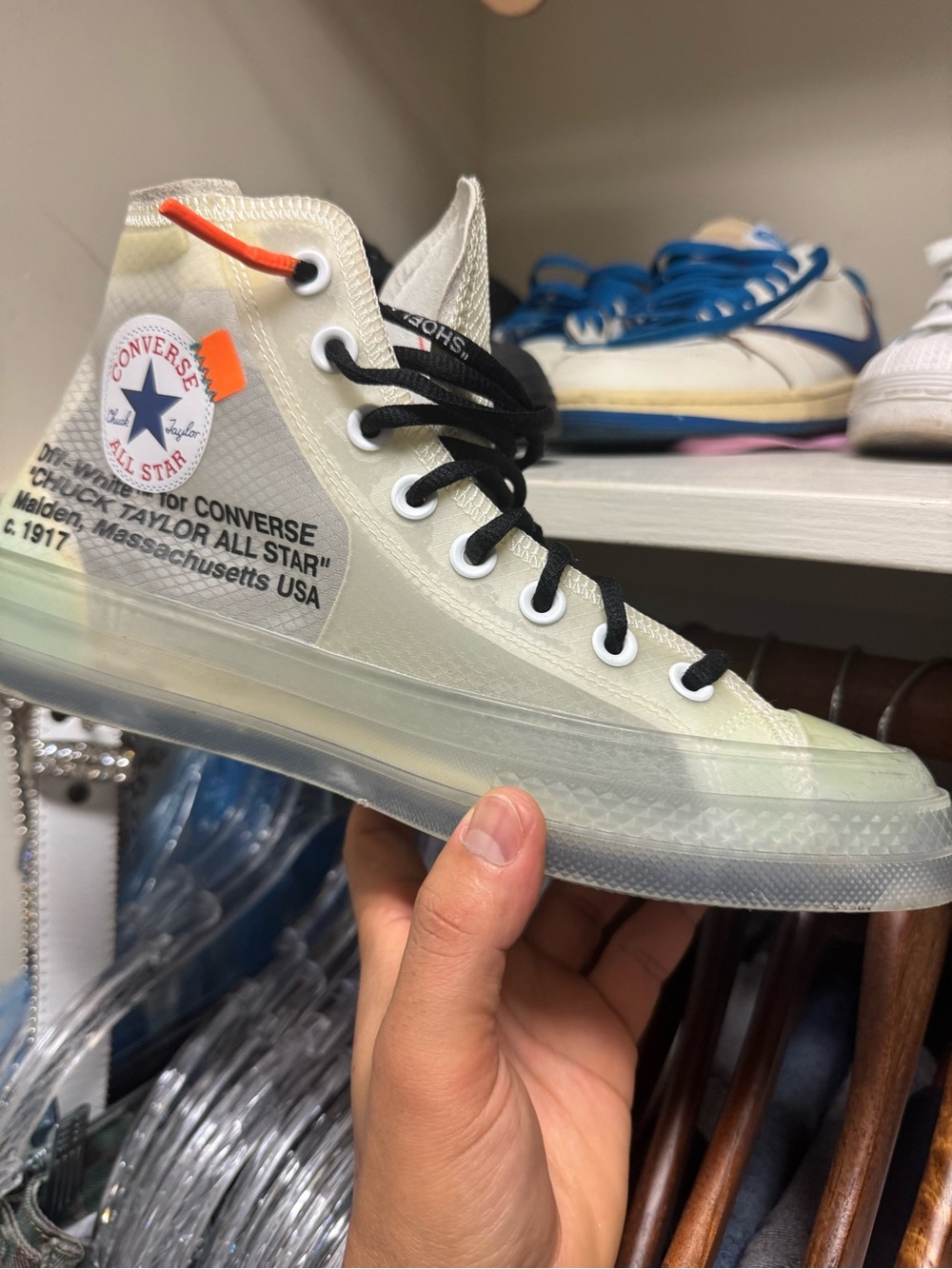 Converse Translucent High Top Sneaker - White/Black